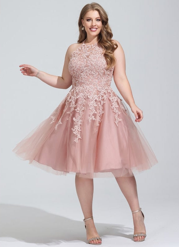 Robe Trapèze Lueur Rosée - gallery 5