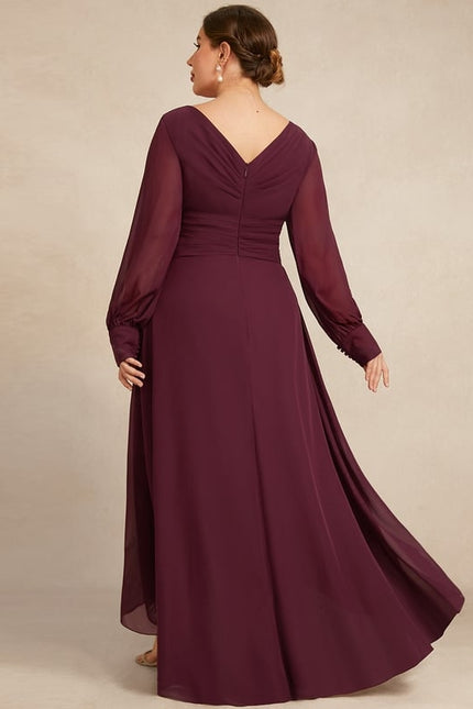 Robe Trapèze Violet Élégant Fluidité - gallery 8