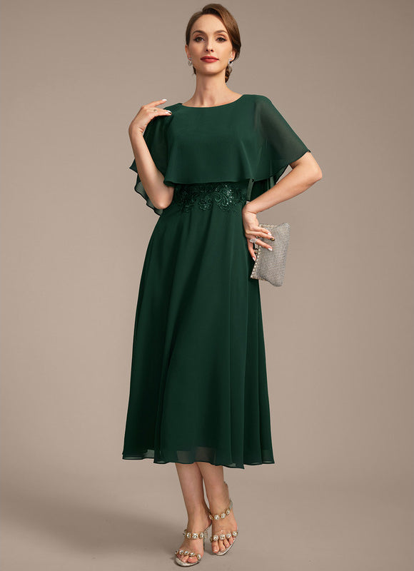 Robe Trapèze Verte Étoile - gallery 2