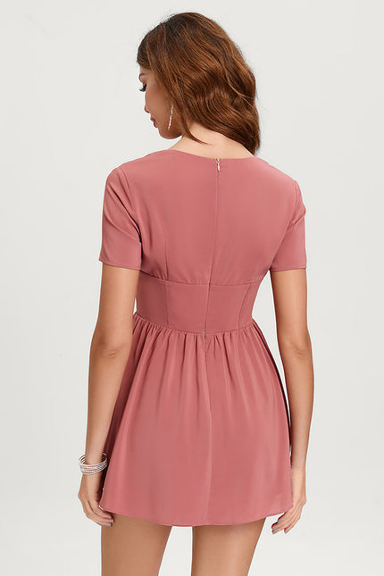 Robe Trapèze Verte Florale - gallery 1