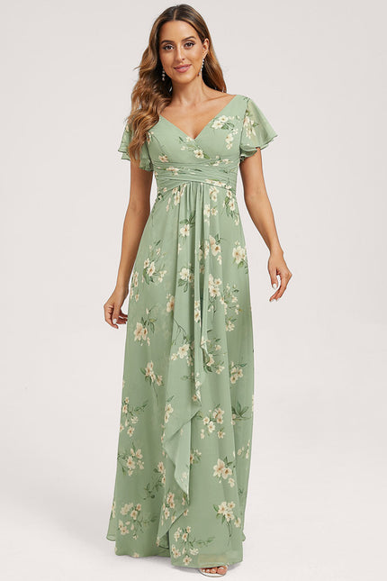 Robe Trapèze Mousseline Fendue - gallery 1