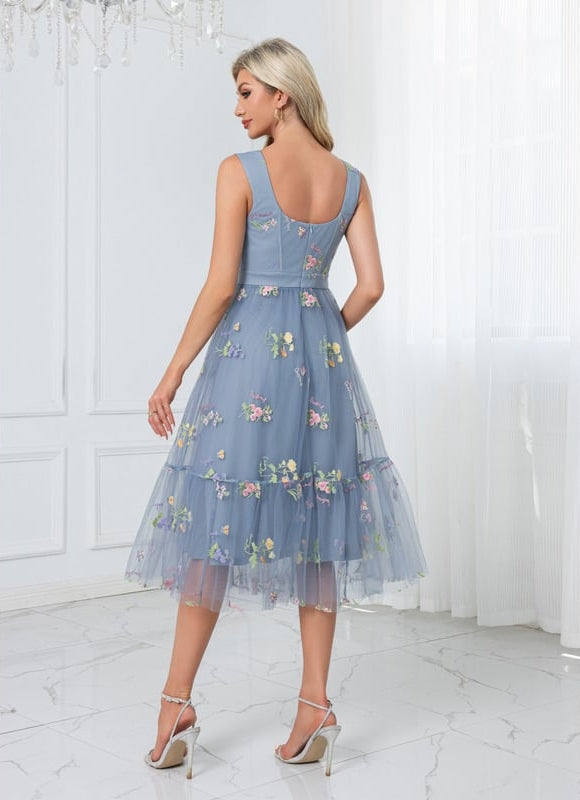 Robe Trapèze Tulle Printanière - gallery 7