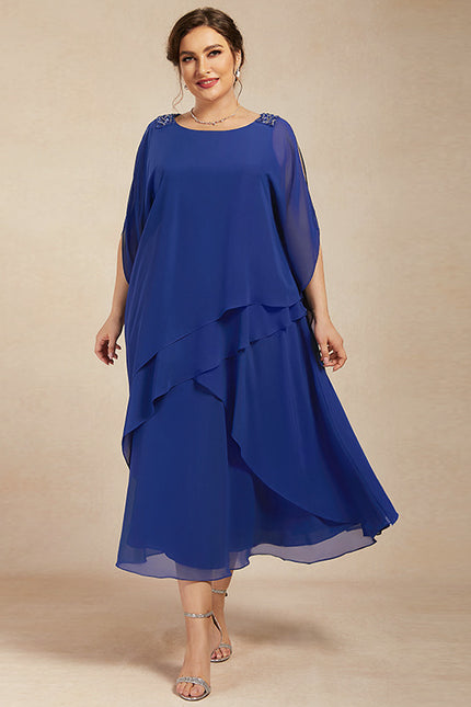 Robe Trapèze Bleu Cascade Chic - gallery 1