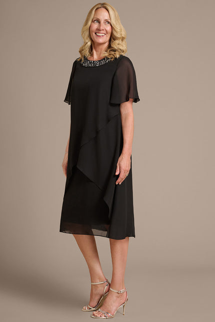 Robe Trapèze Ébène Élégante - gallery 4