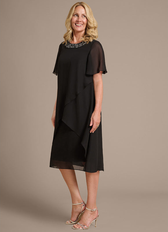 Robe Trapèze Ébène Élégante - gallery 4