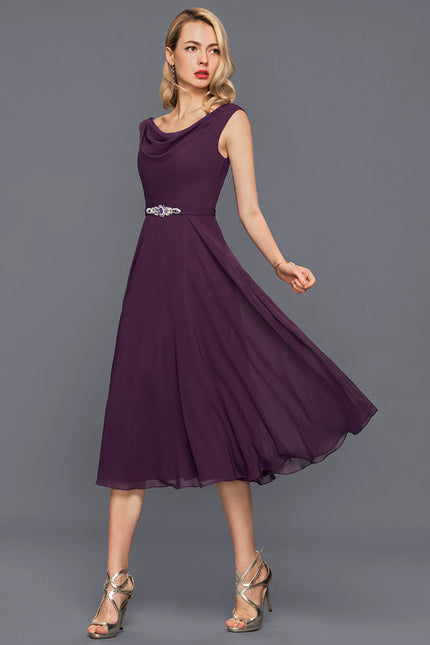 Robe Trapèze Violet Éclipse - gallery 4