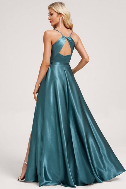Robe Trapèze Satin Luxe Évasé - gallery 5