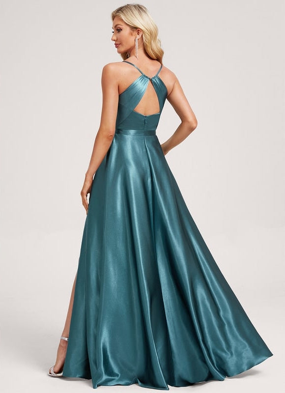 Robe Trapèze Satin Luxe Évasé - gallery 5