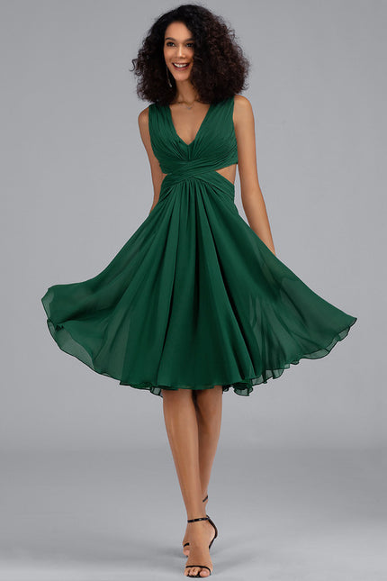 Robe Trapèze Émeraude Volante - gallery 3