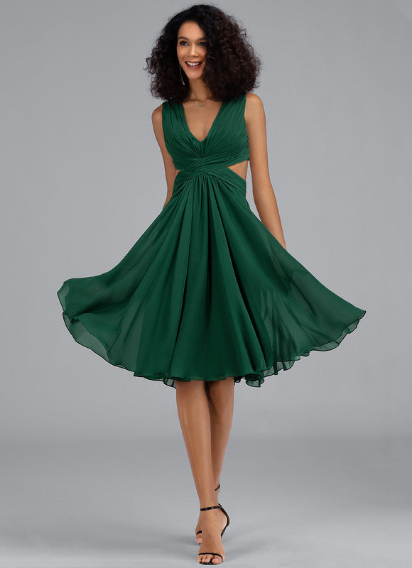 Robe Trapèze Émeraude Volante - gallery 3