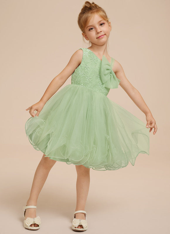 Robe Trapèze Verte Éclosion - gallery 8