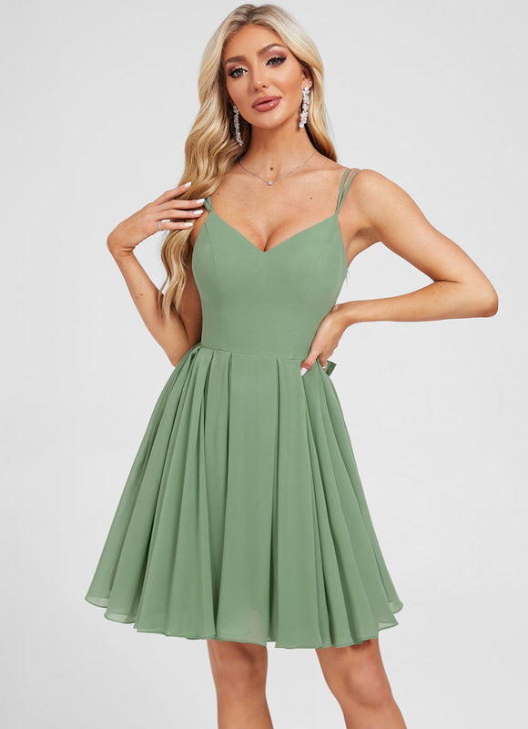 Robe Courte Trapeze Plissée - gallery 5