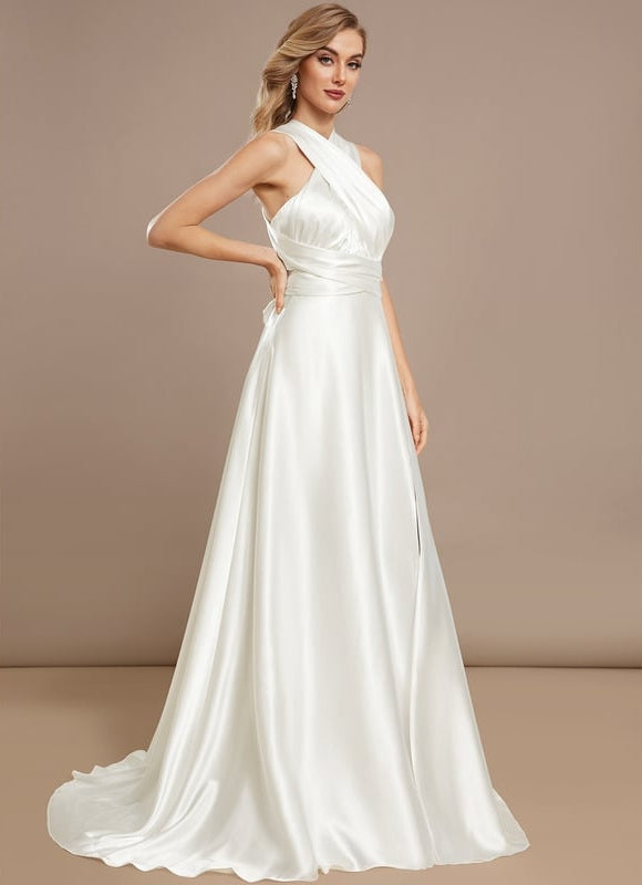 Robe Trapèze Lumière Satinée - gallery 7