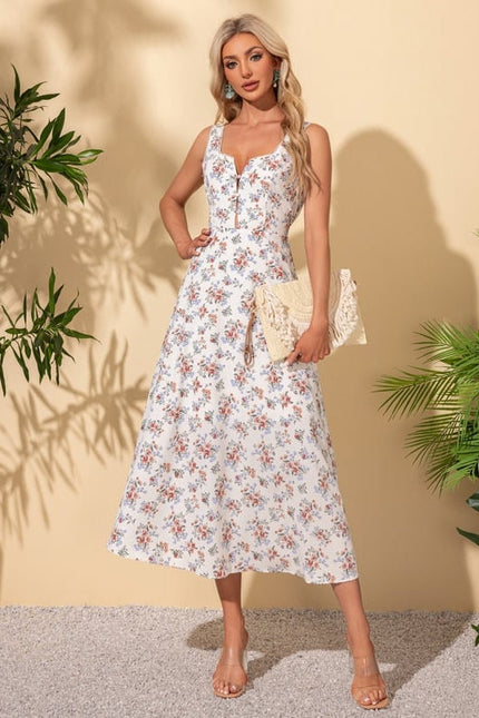 Robe Trapèze Rosée Épanouie