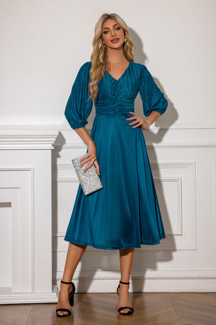 Robe Trapèze Saphir Élégante - gallery 1
