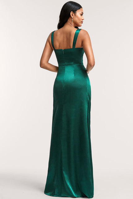 Robe Trapèze Satinée Dorée - gallery 4