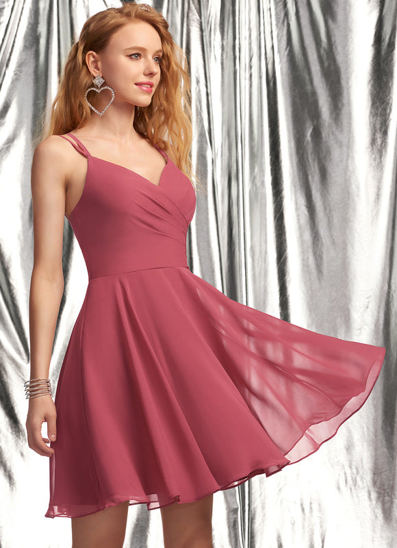Robe Trapèze Éclats De Velvet Rose