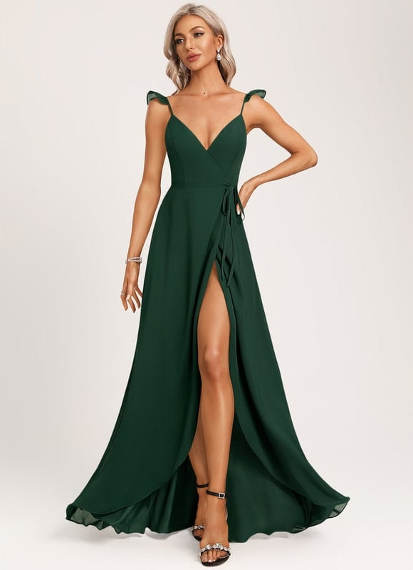 Robe Trapèze Aérienne Vert Pâle - gallery 1