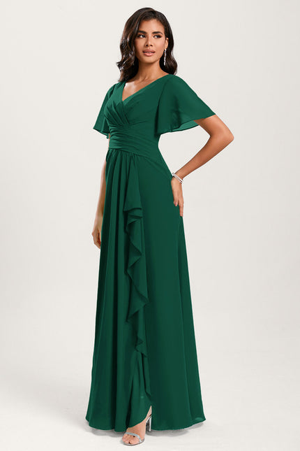 Robe Trapèze Mousseline Fendue - gallery 3