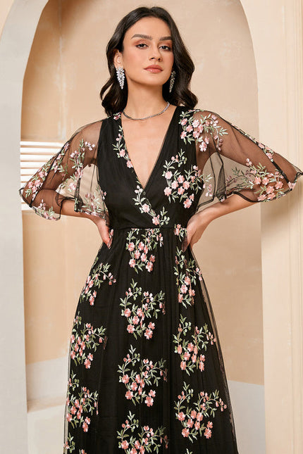 Robe Trapèze Lune Florale - gallery 5