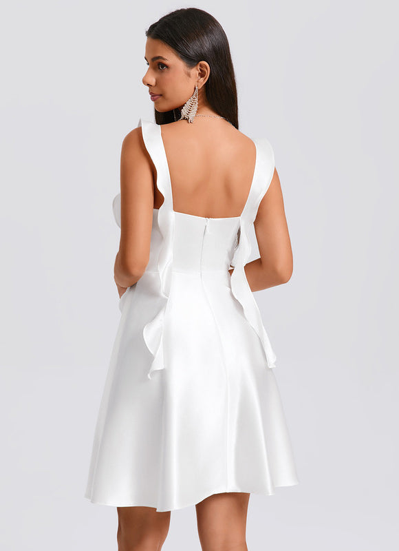 Robe Trapèze Éclat De Satin - gallery 5