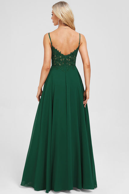 Robe Trapèze Émeraude Élégante - gallery 2