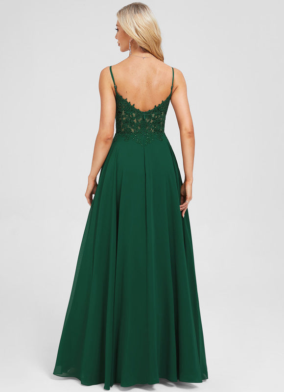 Robe Trapèze Émeraude Élégante - gallery 2