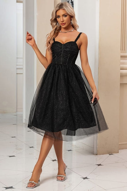 Robe Trapèze Paillettes Tulle