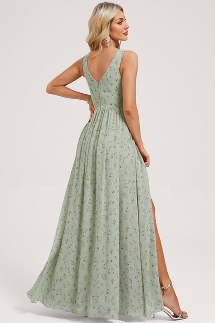 Robe Trapèze Longue Beige Élégante - gallery 4