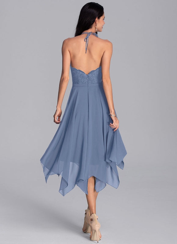 Robe Trapèze Bleu Aérien - gallery 8