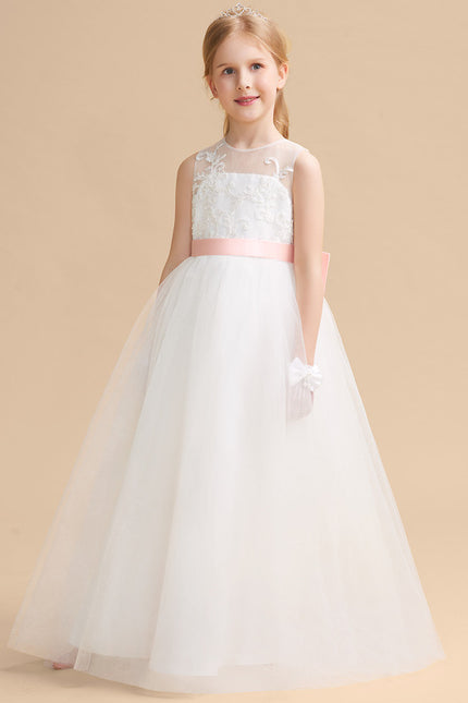 Robe Trapèze De Mariage Enfant - gallery 4