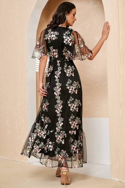 Robe Trapèze Lune Florale - gallery 4