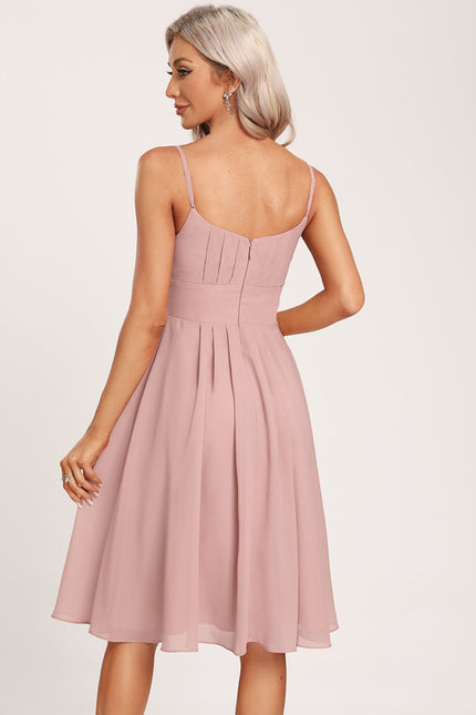 Robe Trapèze Élégance Rose - gallery 1