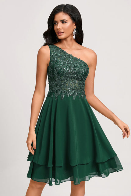Robe Trapèze Vert Émeraude Chic - gallery 5