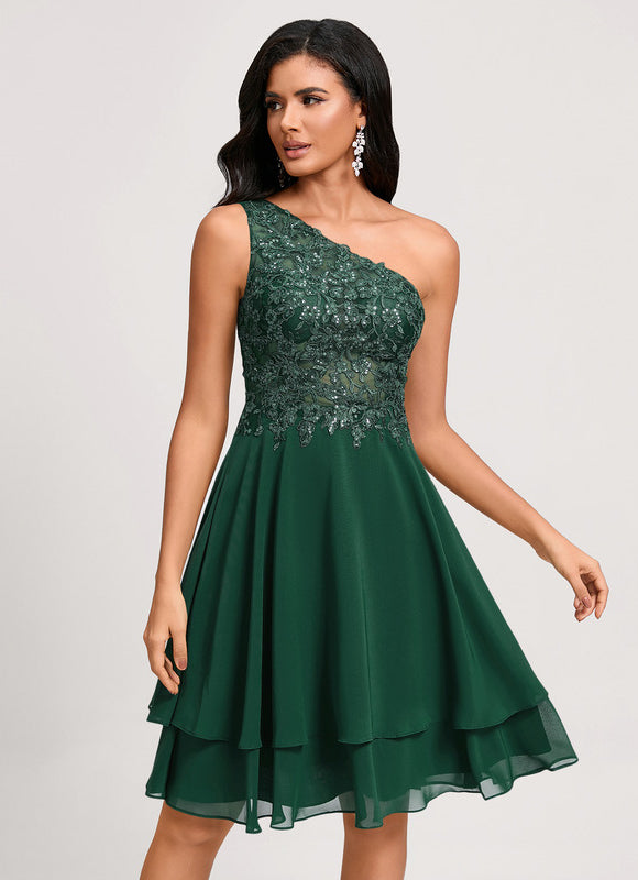 Robe Trapèze Vert Émeraude Chic - gallery 5