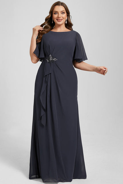 Robe Trapèze Élégance Marine Éthérée - gallery 8