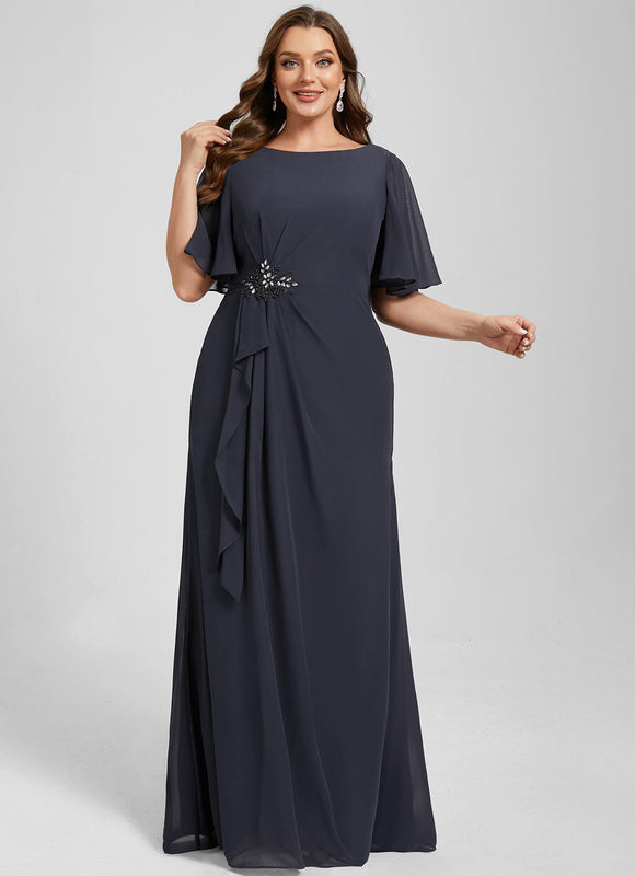 Robe Trapèze Élégance Marine Éthérée - gallery 8