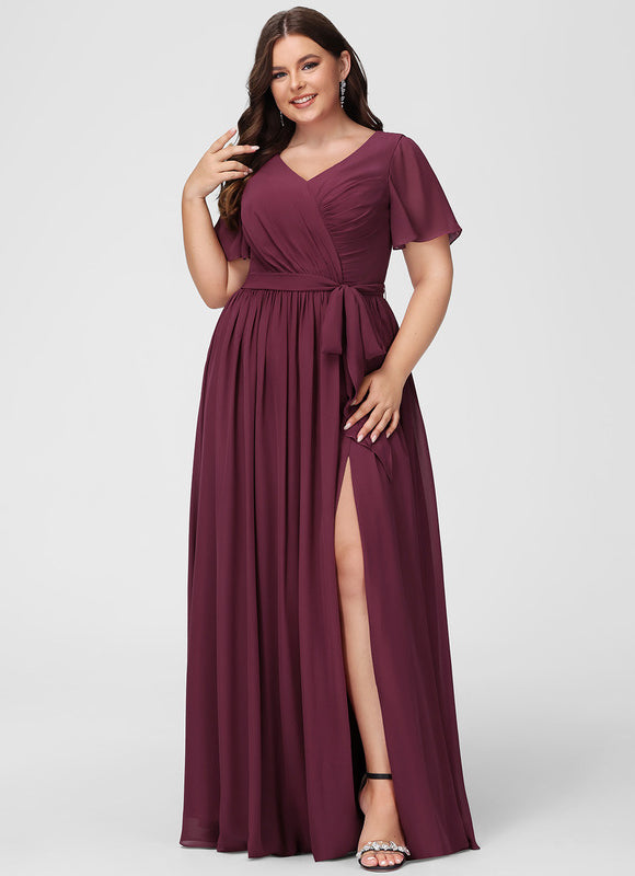 Robe Trapèze Longue Beige Élégante - gallery 7