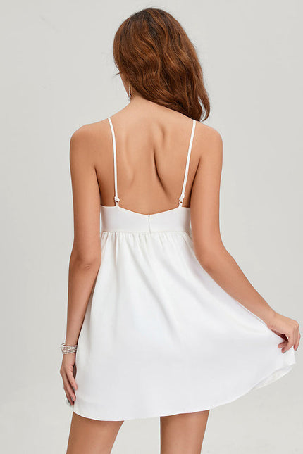 Robe Trapèze Mini Noir Satiné - gallery 1