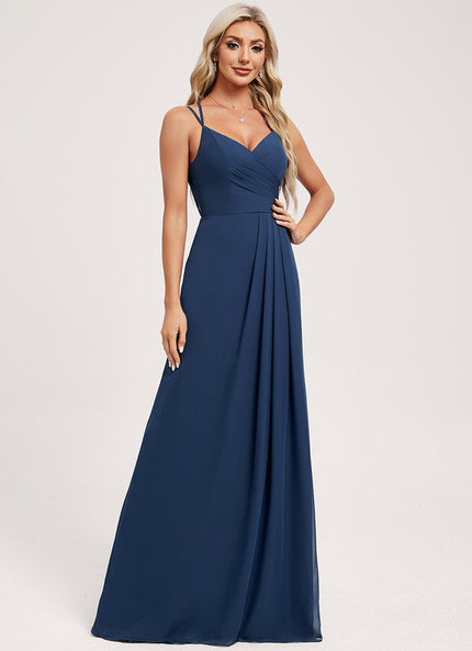Robe Trapèze Longue Beige Élégante