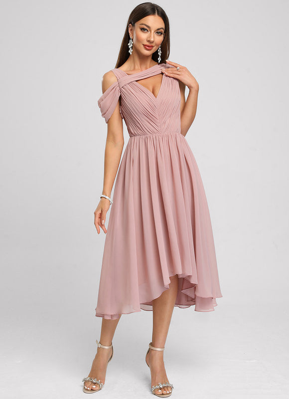 Robe Trapèze Plissée Émeraude - gallery 2