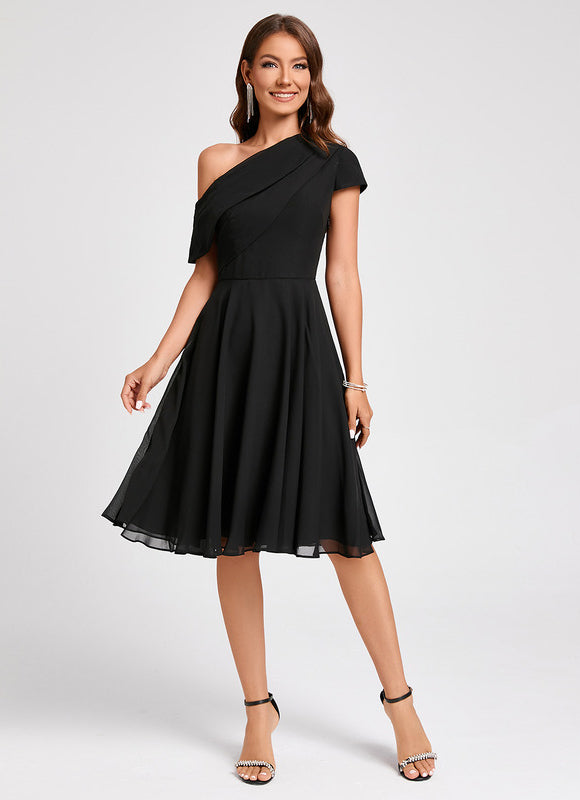 Robe Trapèze Chic Asymétrique - gallery 3