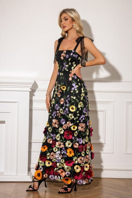 Robe Trapèze Fleuraison Nocturne - gallery 4
