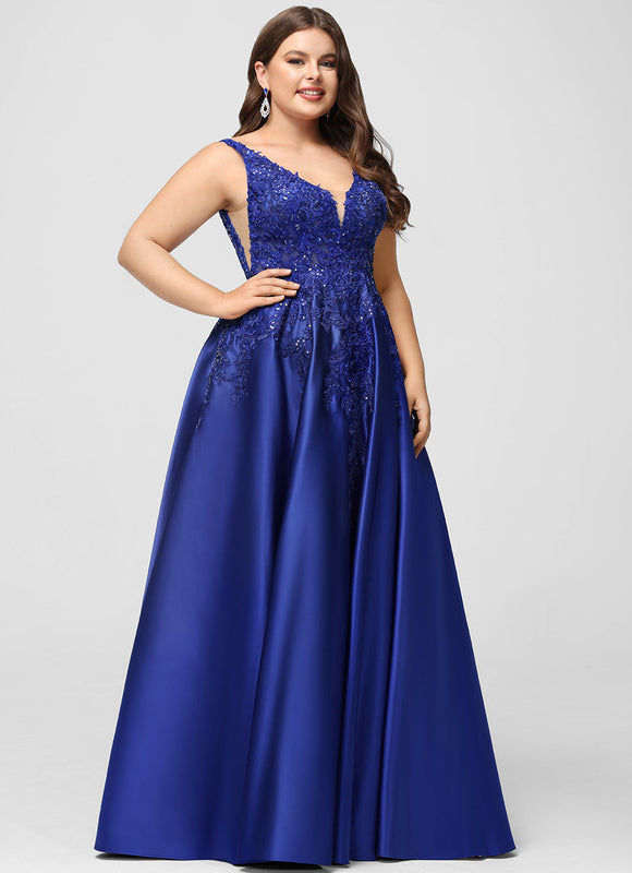 Robe Trapèze Satin Bleu Mystique - gallery 8
