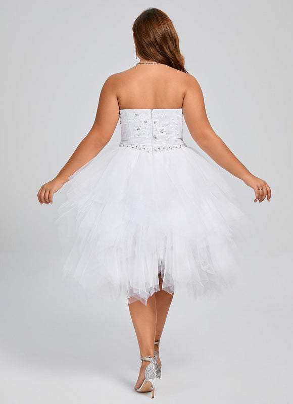 Robe Trapèze Lueur De Paillettes - gallery 8