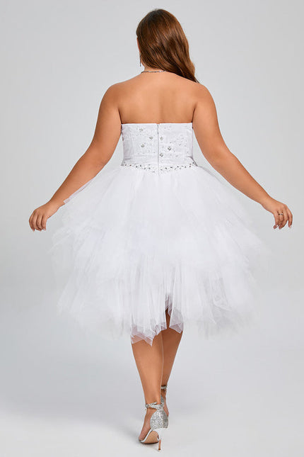 Robe Trapèze Lueur De Paillettes - gallery 8