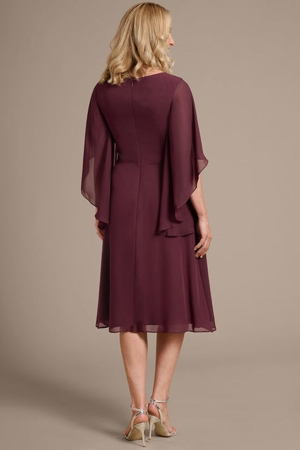 Robe Trapèze Élégance Prune - gallery 5