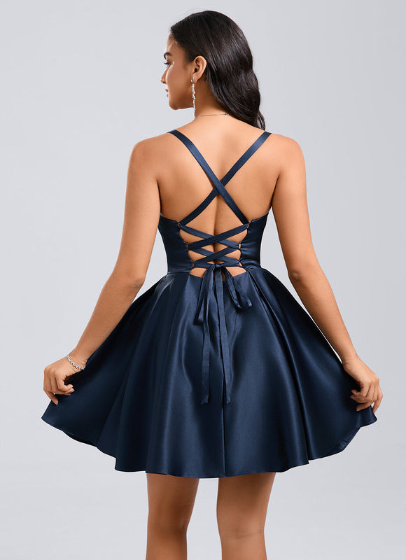 Robe Trapèze Cobalt Élégance - gallery 7