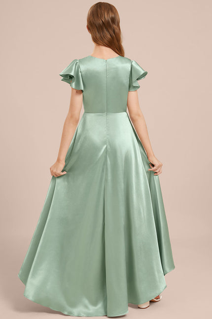 Robe Trapèze Satin Ciel - gallery 4