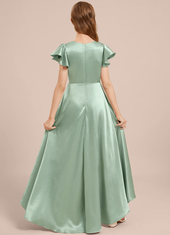 Robe Trapèze Satin Ciel - gallery 4